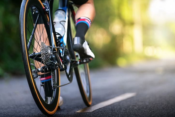 Bicycle Attempting to Cross the Street Hit by Vehicle Cyclist